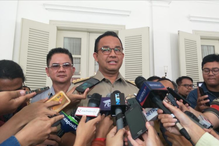Gubernur DKI Jakarta Anies Baswedan di Balai Kota DKI Jakarta, Jalan Medan Merdeka Selatan, Selasa (13/8/2019).
