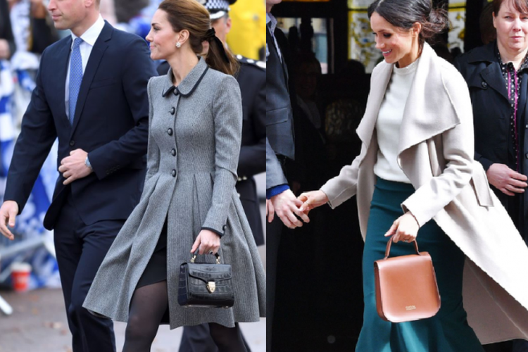 Meghan Markle dan Kate Middleton selalu membawa tas di tangan kiri
