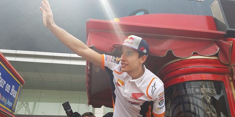 Marc Marquez menyapa penggemar di Bandung saat event Honda Sport Motorshow