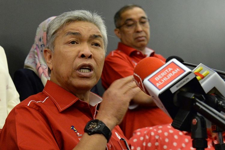 Mantan wakil perdana menteri, sekaligus ketua partai Organisasi Nasional Malaysia Bersatu (UMNO), Ahmad Zahid Hamidi.