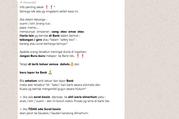 Viral susah mencairkan tabungan saat yang punya rekening meninggal