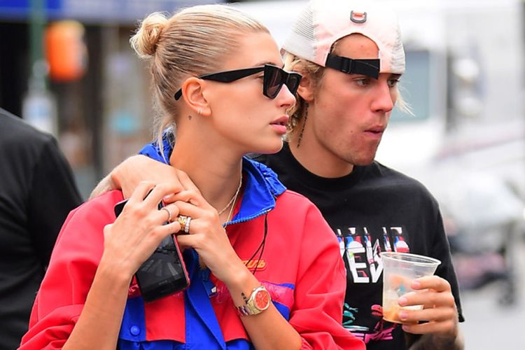 Justin Bieber bersama kekasihnya, Hailey Baldwin