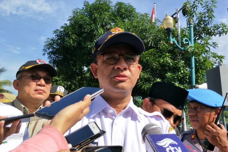 Gubernur DKI Jakarta Anies Baswedan di Mapolda Metro Jaya, Jakarta Selatan, Jumat (16/11/2018).