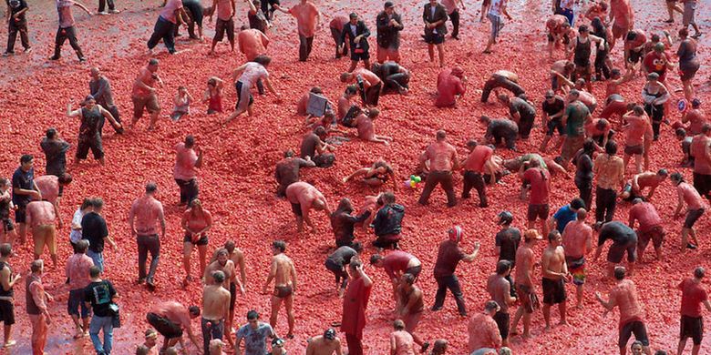 

Perang Tomat di Spanyol.(KKday Image Resources) 