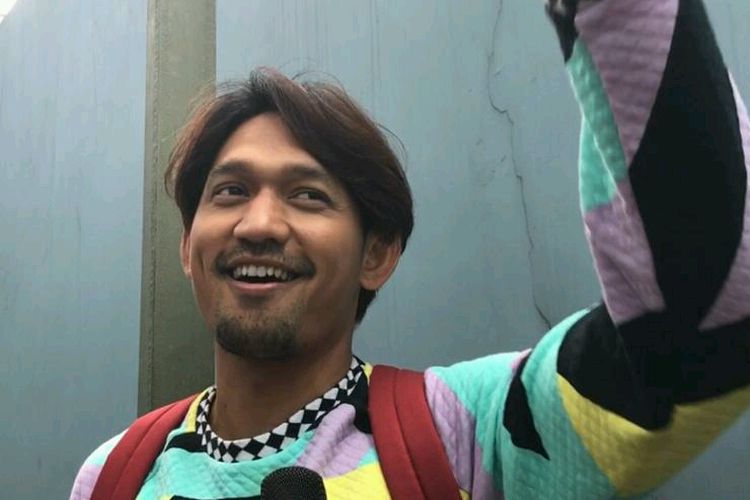 Presenter dan artis peran Ibnu Jamil ditemui usai tampil di salah satu acara stasiun televisi swasta di kawasan Mampang, Jakarta Selatan, Kamis (7/3/2019).