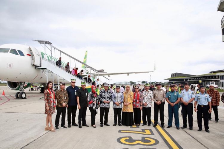 Penerbangan perdana internasional Citilink rute Banyuwangi-Kuala Lumpur, Rabu (19/12/2018).