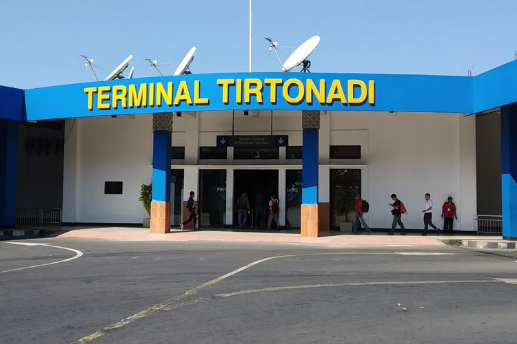 Terminal Tipe A Tirtonadi Solo, Jawa Tengah, Rabu (22/5/2019).