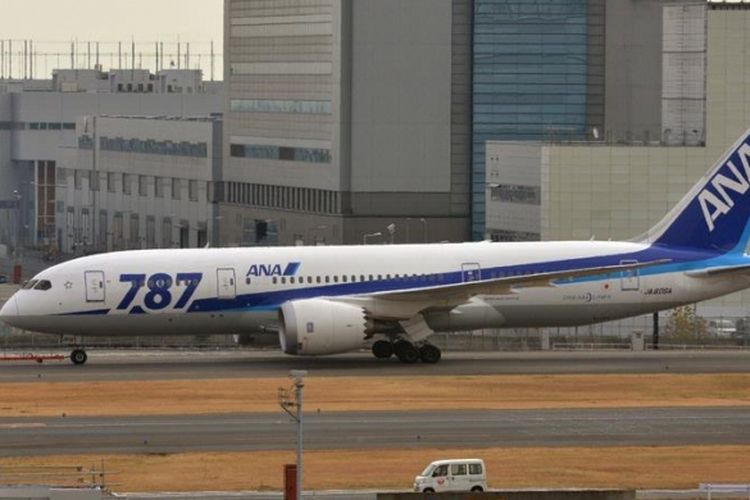 Salah satu Boeing 787 Dreamliner milik maskapai All Nippon Airways (ANA).