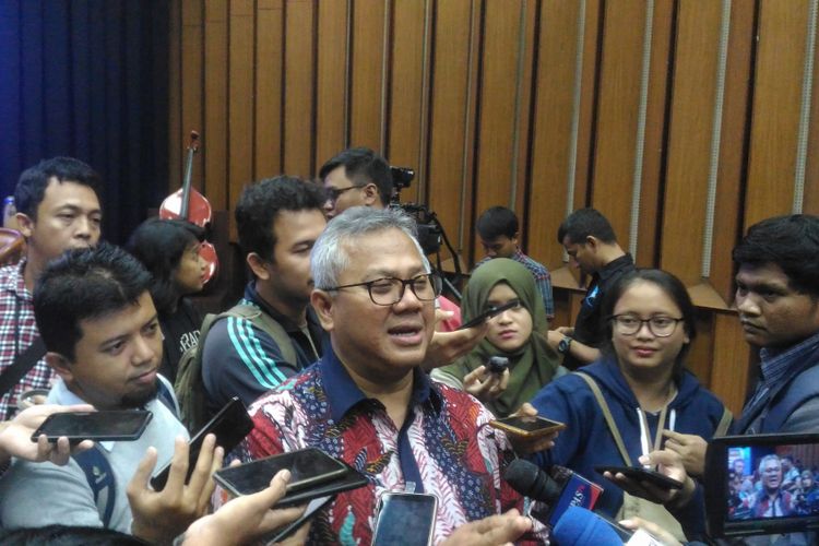 Ketua KPU Arief Budiman saat ditemui di Gedung RRI, Jakarta, Selasa (29/1/2019). 