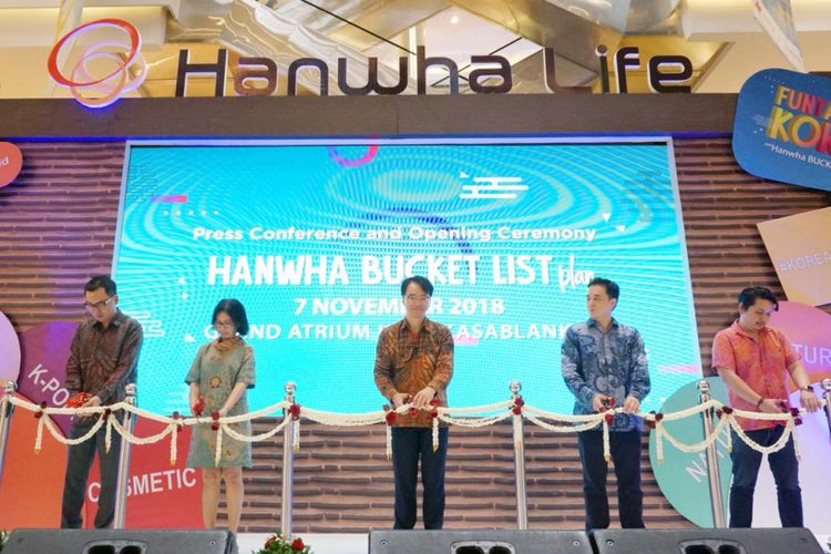 Peluncuran Hanwha Bucket LIst Plan dan Pembukaan Funtastic Korea Festival di Jakarta, Rabu (6/11/2018)