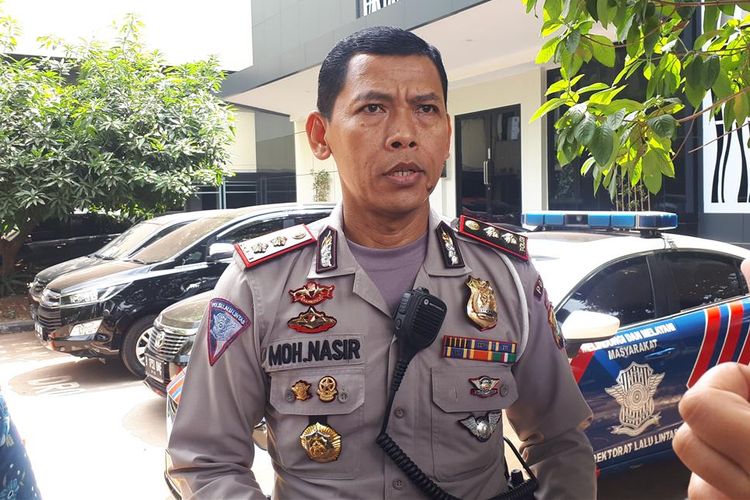 Kasubdit Gakkum Ditlantas Polda Metro Jaya, AKBP Muhammad Nasir di Polda Metro Jaya, Jakarta Selatan, Senin (15/7/2019).