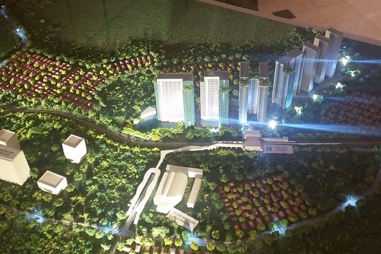 Maket rencana pembangunan Apartemen Serpong Garden.