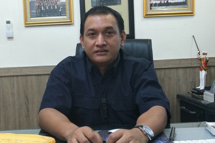 Kasubdit Ranmor Ditreskrimum Polda Metro Jaya AKBP Sapta Maulana saat ditemui di ruangannya, Kamis (23/8/2018).