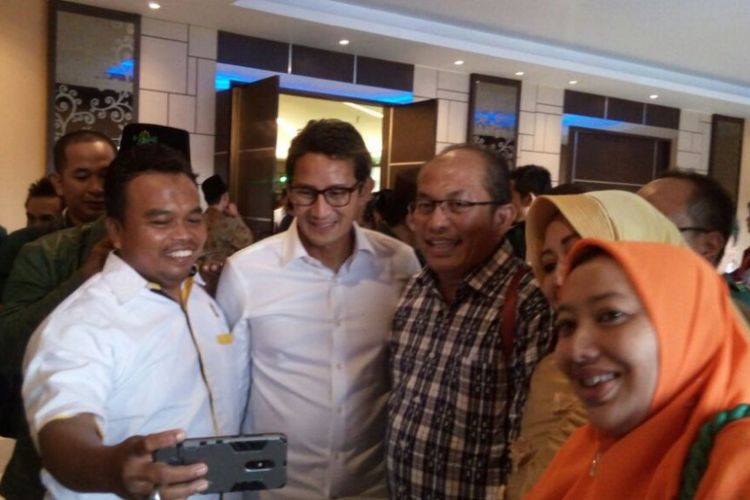 Wakil Gubernur DKI Jakarta Sandiaga Uno dalam acara Konsolidasi Struktural dan Fraksi PKB di Hotel Laras Asri, Salatiga, Minggu (4/3/2018) siang.