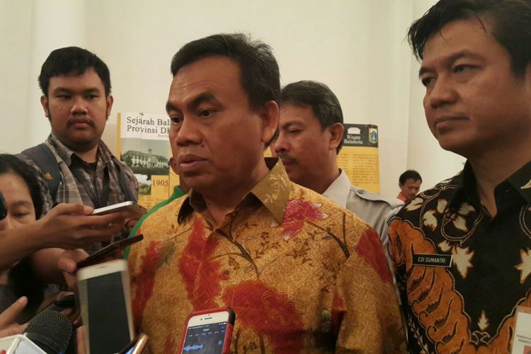 Sekretaris Daerah DKI Jakarta Saefullah di Balai Kota DKI Jakarta, Jalan Medan Merdeka Selatan, Jumat (11/8/2017).