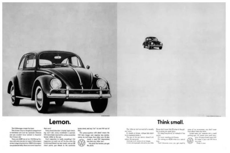 Salah satu iklan VW di Amerika Serikat