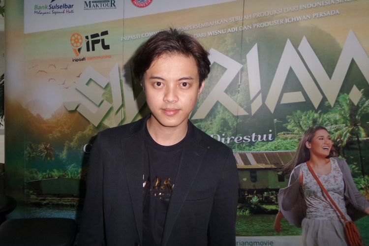 Bisma Karisma menghadiri pemutaran film Silariang: Cinta Yang (Tak) Direstui di XXI Epicentrum, Jakarta Selatan, Rabu (10/1/2018).