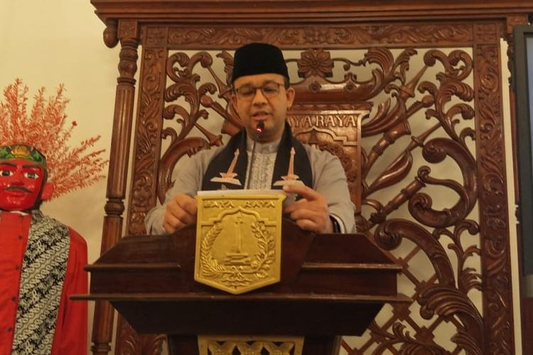 Gubernur DKI Jakarta Anies Baswedan di Balai Kota DKI Jakarta, Jalan Medan Merdeka Selatan, Jumat (2/8/2019).