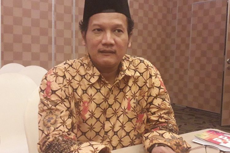 Komisioner KPU Jakarta Timur Suhanda di Hotel Maxone Rawamangun, Selasa (7/5/2019).
