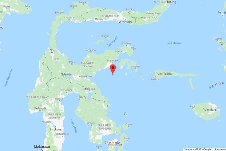 Gempa Sulawesi Tengah, 12 April 2019, pukul  18:40:49 WIB, magnitudo 6.9, 85 Km Barat Daya Banggai Kep, Sulawesi Tengah. 