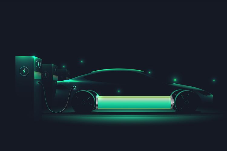 Ilustrasi mobil listrik