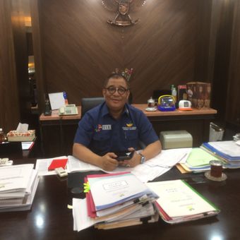 Sekretaris Jenderal Kemensos RI Hartono Laras Kantor Kemensos RI, Salemba, Jakarta Pusat.