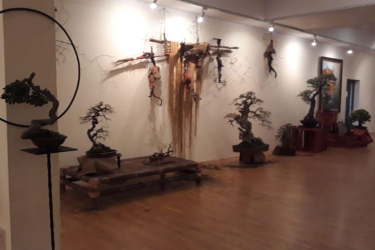 Deretan bonsai hasil karya Komunitas Seniman Bonsai Indonesia akan dipamerkan di Pasar Seni Ancol, Jakarta Utara pada 22-24 Februari 2019.