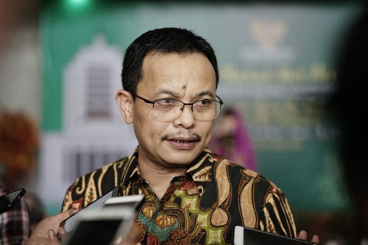 Sekjen Mahkamah Konstitusi (MK) Guntur Hamzah saat ditemui di gedung MK, Jakarta Pusat, Senin (10/6/2019).