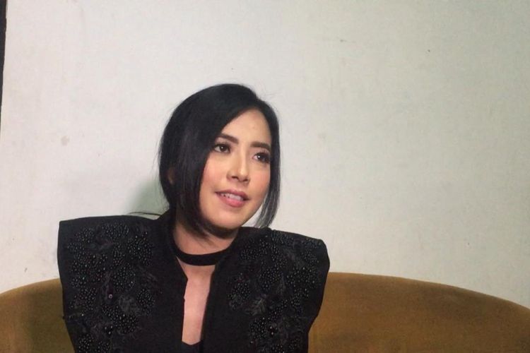 Yeslin Wang saat ditemui usai tampil di salah satu acara stasiun televisi swasta di kawasan Mampang, Jakarta Selatan, Senin (15/10/2018).
