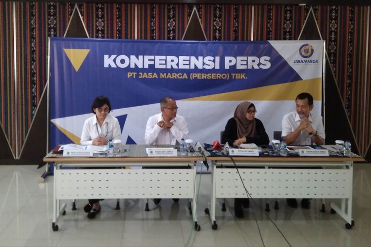 Konferensi pers kenaikkan tarif tol Jasa Marga, Jakarta (6/12/2017)