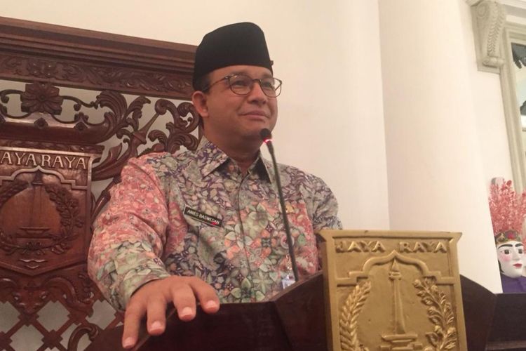 Gubernur DKI Jakarta Anies Baswedan di Balai Kota DKI Jakarta, Jalan Medan Merdeka Selatan, Kamis (27/6/2019).