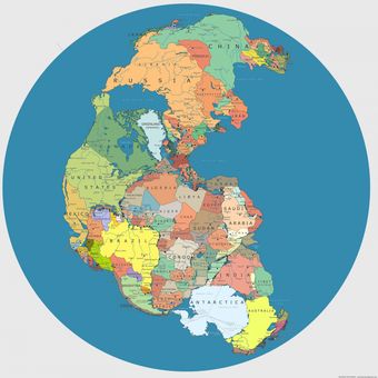 ilustrasi benua super Pangea