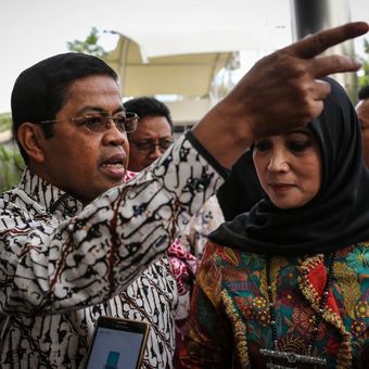 Sekretaris Jenderal Partai Golkar Idrus Marham tiba di Gedung Komisi Pemberantasan Korupsi (KPK) di Jakarta, Senin (11/9/2017). Kedatangannya terkait Ketua DPR RI Setya Novanto yang tak memenuhi panggilan Komisi Pemberantasan Korupsi hari ini.