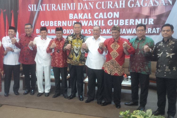 Sebanyak 8 tokoh Jawa Barat menjadi kontestan dalam kegiatan Silahturahmi dan Curah Gagasan yang digelar PDI Perjuangan di Hotel Horison, Jalan Pelajar Pejuang, Kota Bandung, Rabu (25/10/2017). 