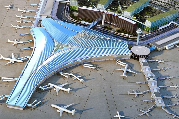 Desain Bandara Internasional OHare di Chicago, AS.