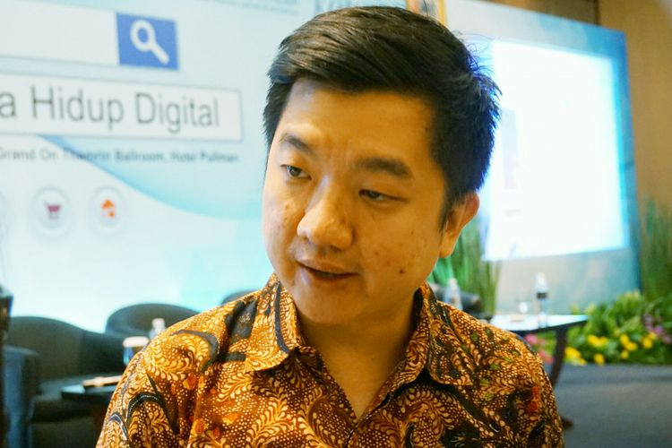 Chief Executive Officer (CEO) Tokopedia William Tanuwijaya saat acara Forum Ekonomi, kerja sama antara Bank Indonesia dan Harian Kompas di Hotel Pullman, Jakarta, Kamis (26/10/2017).