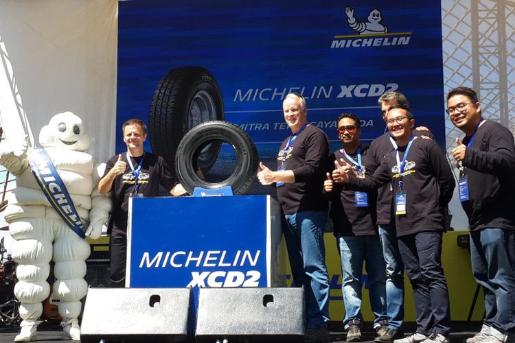 Peluncuran ban Michelin XCD 2 oleh PT Michelin Indonesia di Kawasan Bromo, Kecamatan Sukapura, Kabupaten Probolinggo, Minggu (8/7/2018)