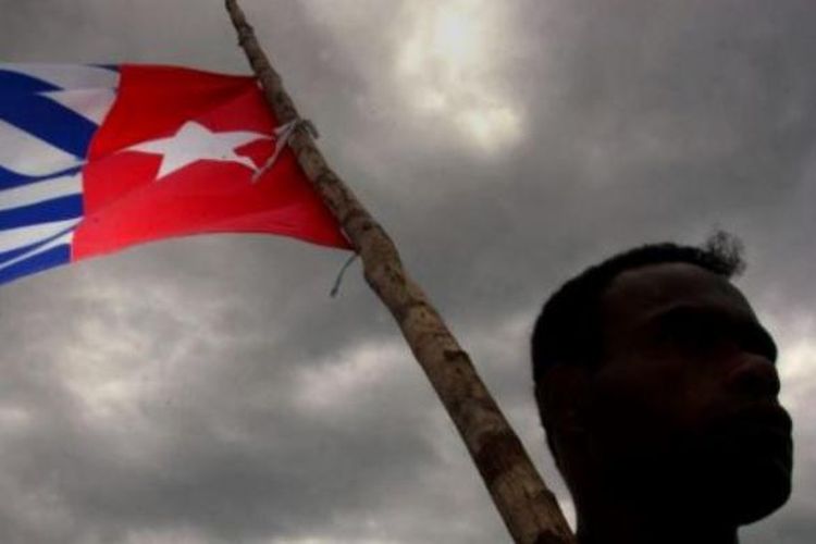 Bendera Papua merdeka.