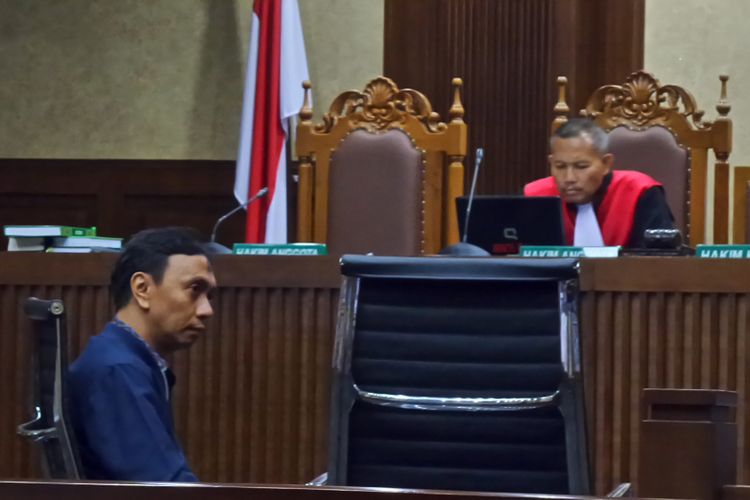 Auditor BPK Ali Sadli saat bersaksi di Pengadilan Tipikor Jakarta, Rabu (27/9/2017).