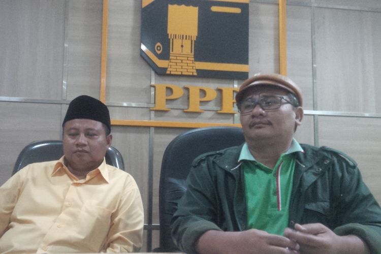‎Bupati Tasikmalaya Uu Ruzhanul Ulum dan ‎ ‎Qomarudin Taher Ketua Badan Pemenangan Pemilu DPW PPP Jawa Barat.