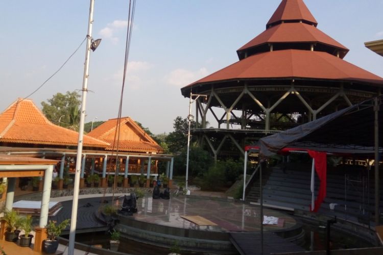 Perkampungan Budaya Betawi (PBB) di Setu Babakan, Jagakarsa, Jakarta Selatan yang akan menjadi lokasi perayaan Lebaran Betawi pada 28-30 Juli 2017.