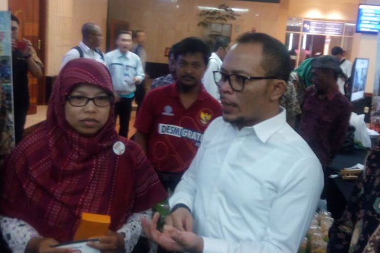 Menteri Ketenagakerjaan (Menaker), Muhammad Hanif Dhakiri di Hotel Bidakara, Jakarta, Selasa (8/1/2019).