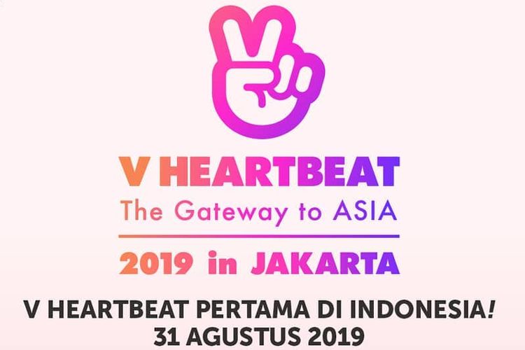 Poster konser V Heartbeat in Jakarta.