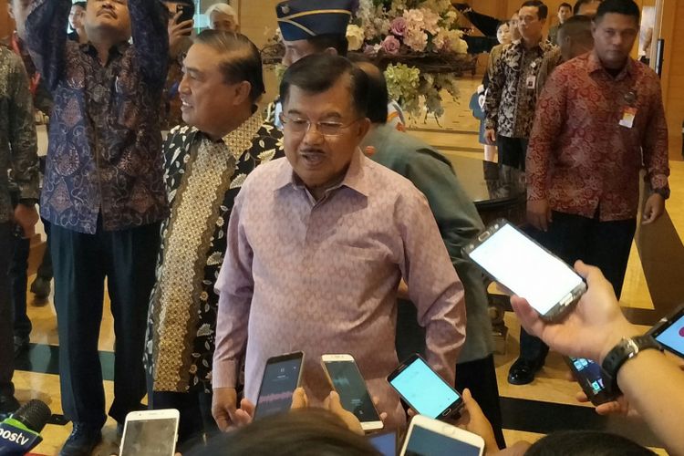 Wakil Presiden Jusuf Kalla di Hitam Aryaduta, Jakarta, Senin (26/2?2018)