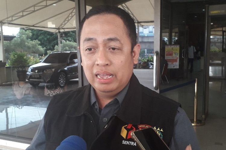 Ketua Tim Sentra Gakkumdu Bawaslu DKI Jakarta Puadi di Mapolres Metro Jakarta Utara, Selasa (16/4/2019).