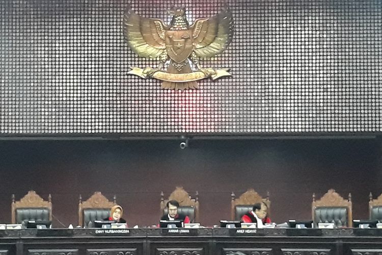 Sidang Sengketa Hasil Pileg di Mahkamah Konstitusi (MK), Jakarta Pusat, Rabu (24/7/2019).