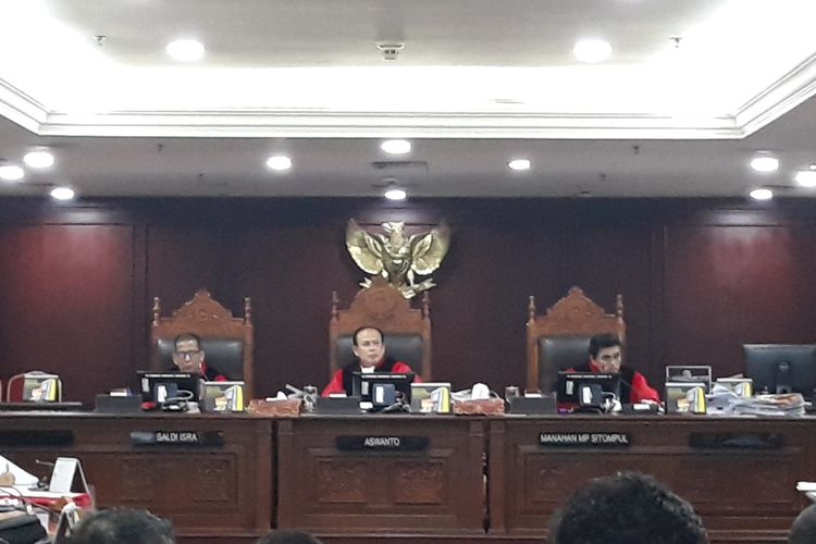 Sidang Sengketa Hasil Pileg di Mahkamah Konstitusi (MK), Jakarta Pusat, Rabu (24/7/2019).