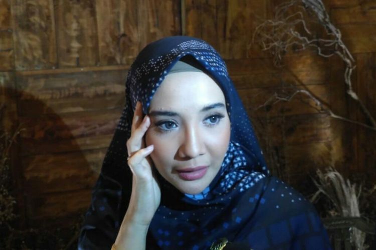 Zaskia Sungkar saat ditemui dalam sebuah acara di kawasan Petogogan, Kebayoran Baru, Jakarta Selatan, Senin (29/4/2019).