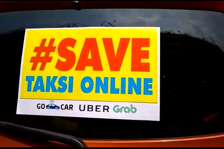 Stiker save taxi online 