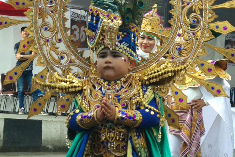 Inilah Salah Satu Peserta JFC Kids Carnival Yang Diselenggarakan Di Kabupaten Jember, Jawa Timur, Kamis (9/8/2018) sore. 